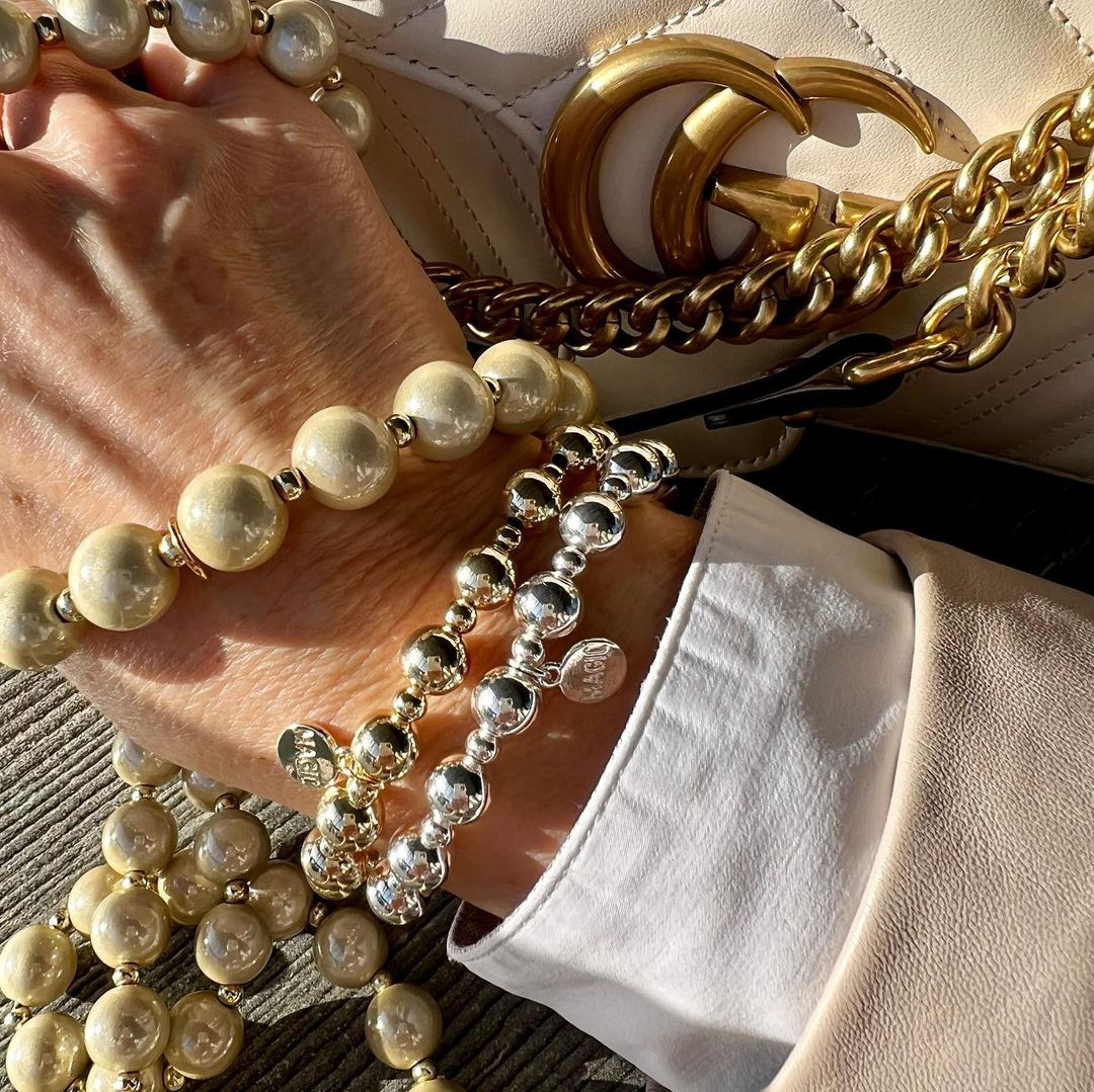 Eagle Gold Bead Bracelet