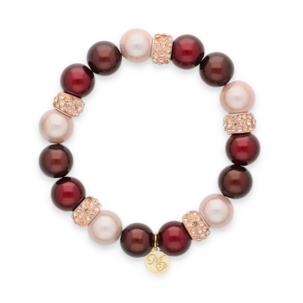 Perlenarmband "Samtherz"