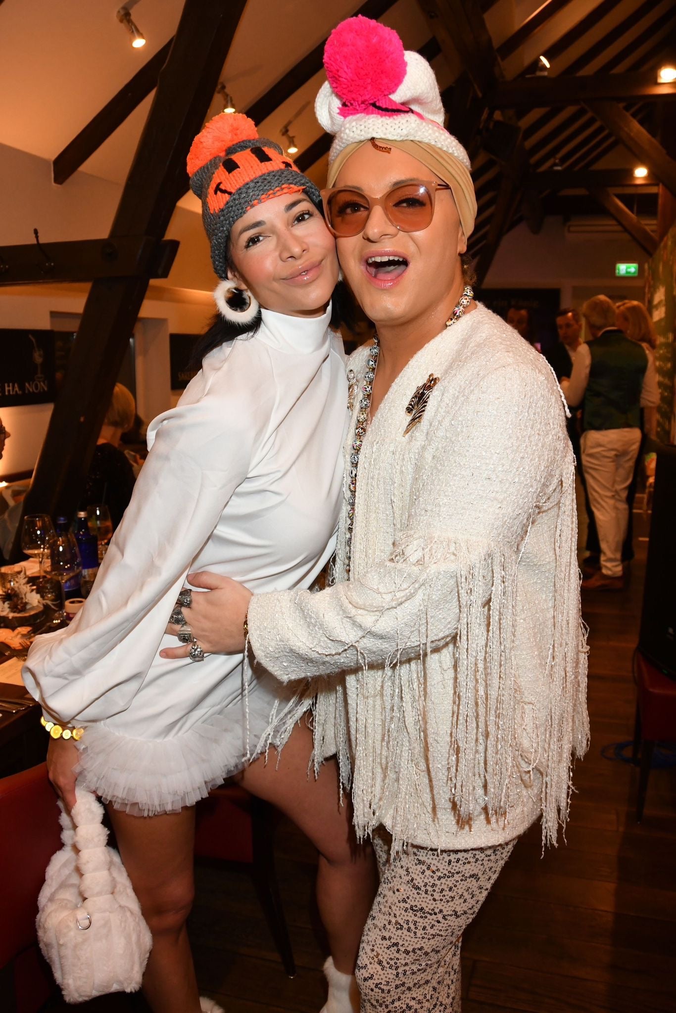 Strickmütze Magic Sylt Grau Orange