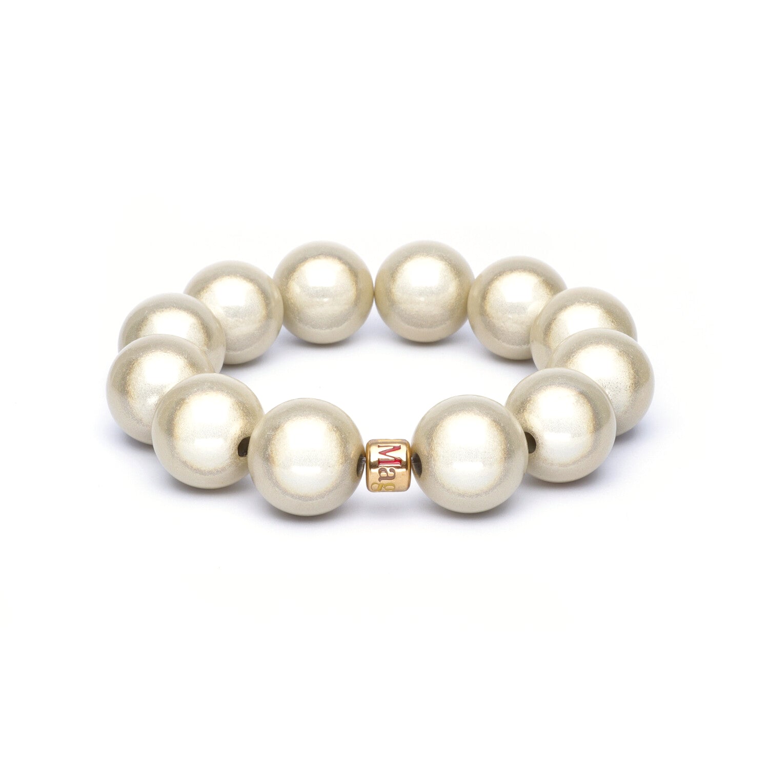 Perlenarmband "Big Champagner"