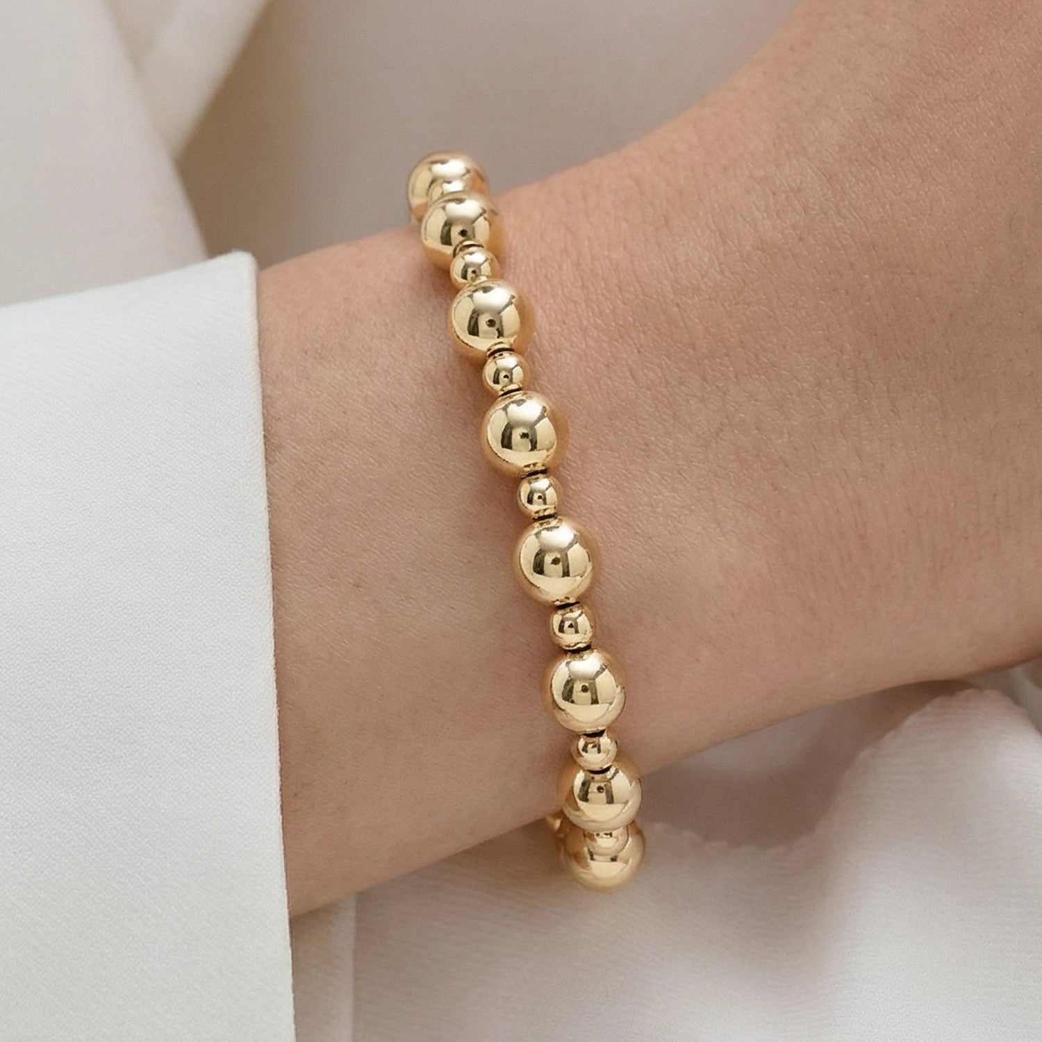 Eagle Gold Bead Bracelet