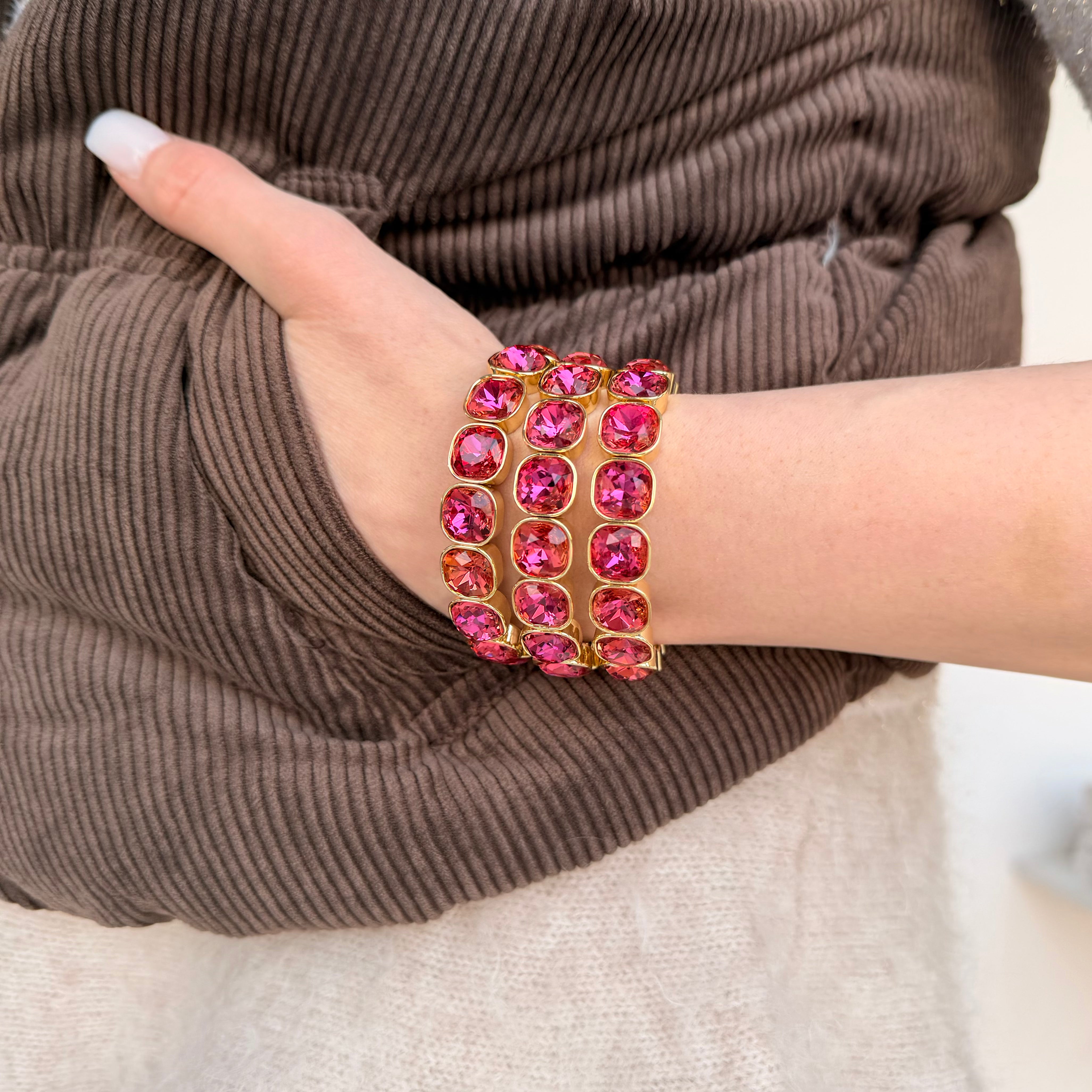 Gemstone Armband - Burgundy