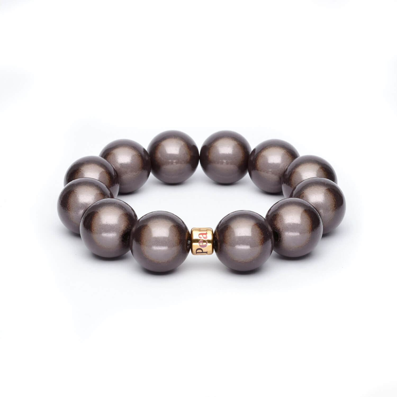 Perlenarmband "Big Anthrazit"