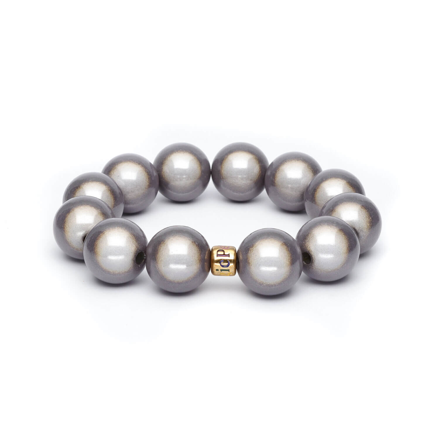 Perlenarmband "Big Taupe"