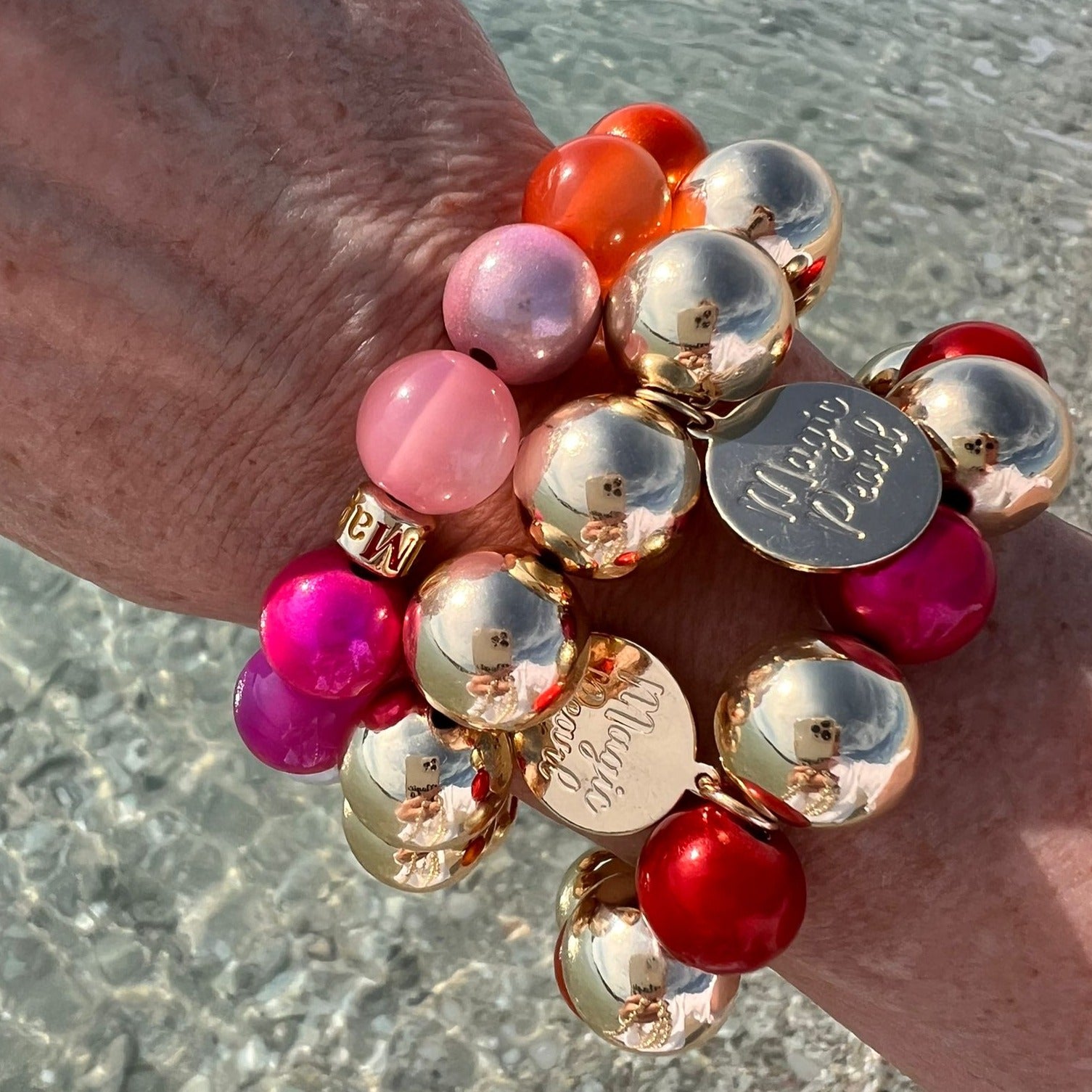 Perlenarmband Iced Rainbow