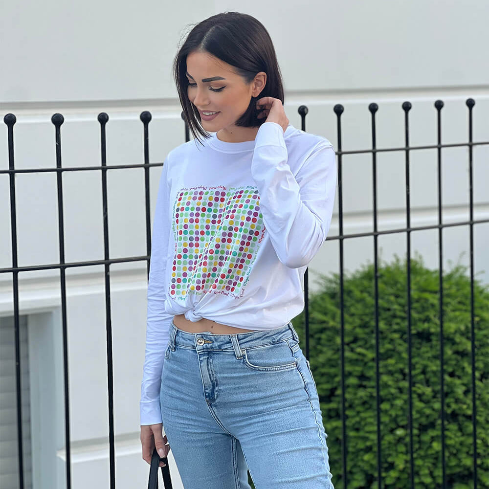 Langarmshirt "Colorful Bubbles"