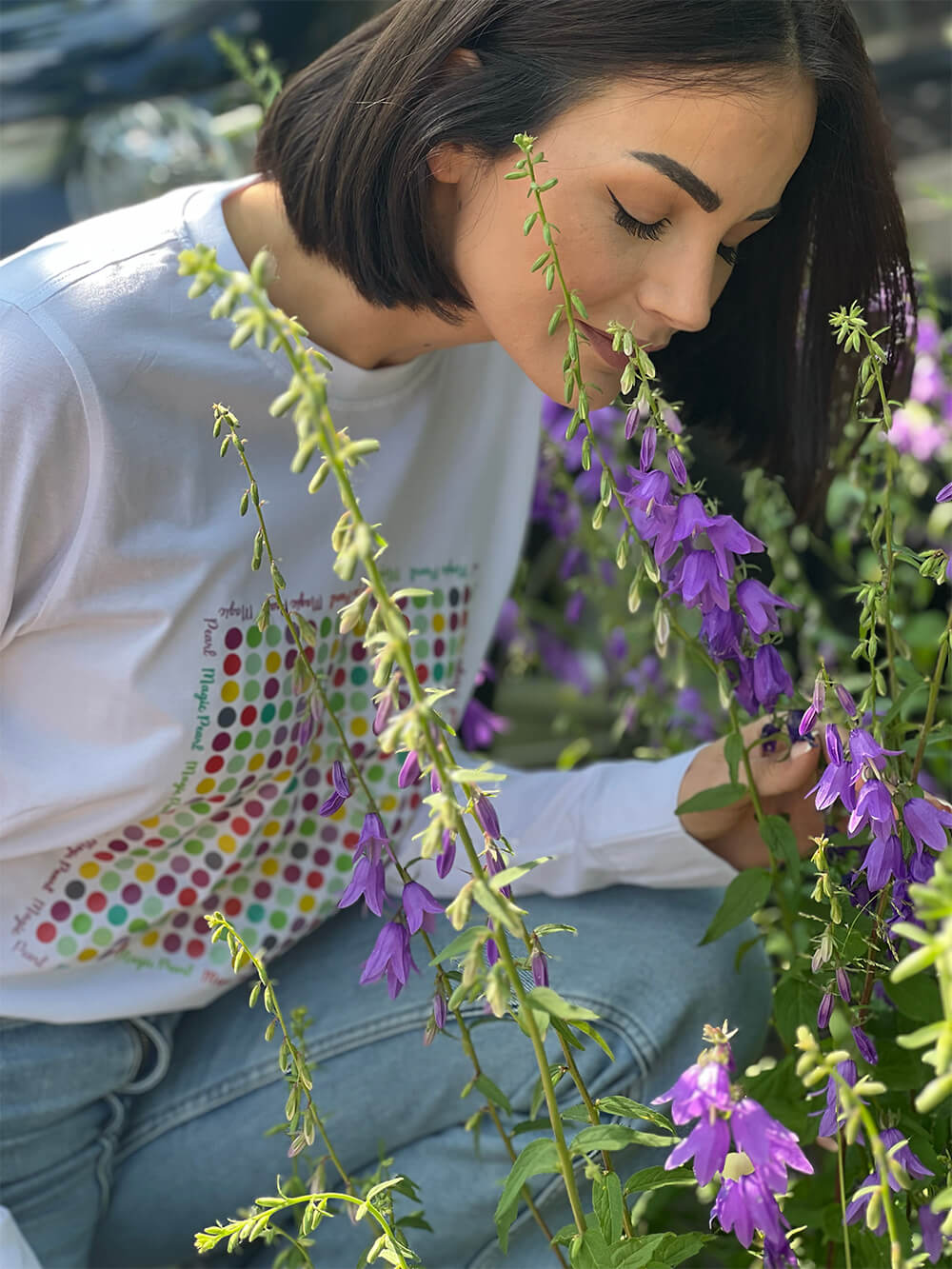 Langarmshirt "Colorful Bubbles"