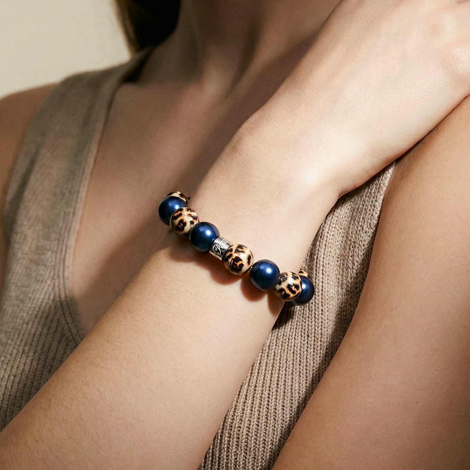 Perlenarmband Wild Magic - Leo Midnight Blue