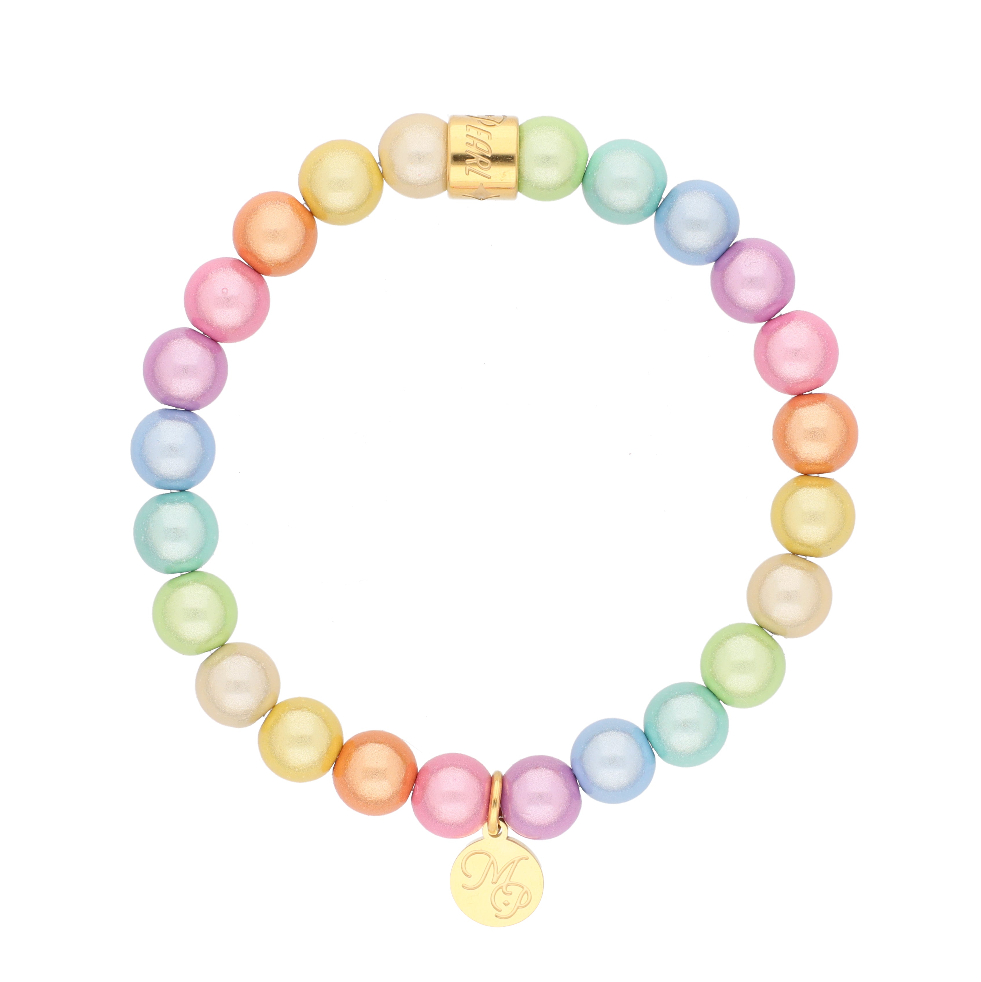 Perlenarmband "Pastell Rainbow"