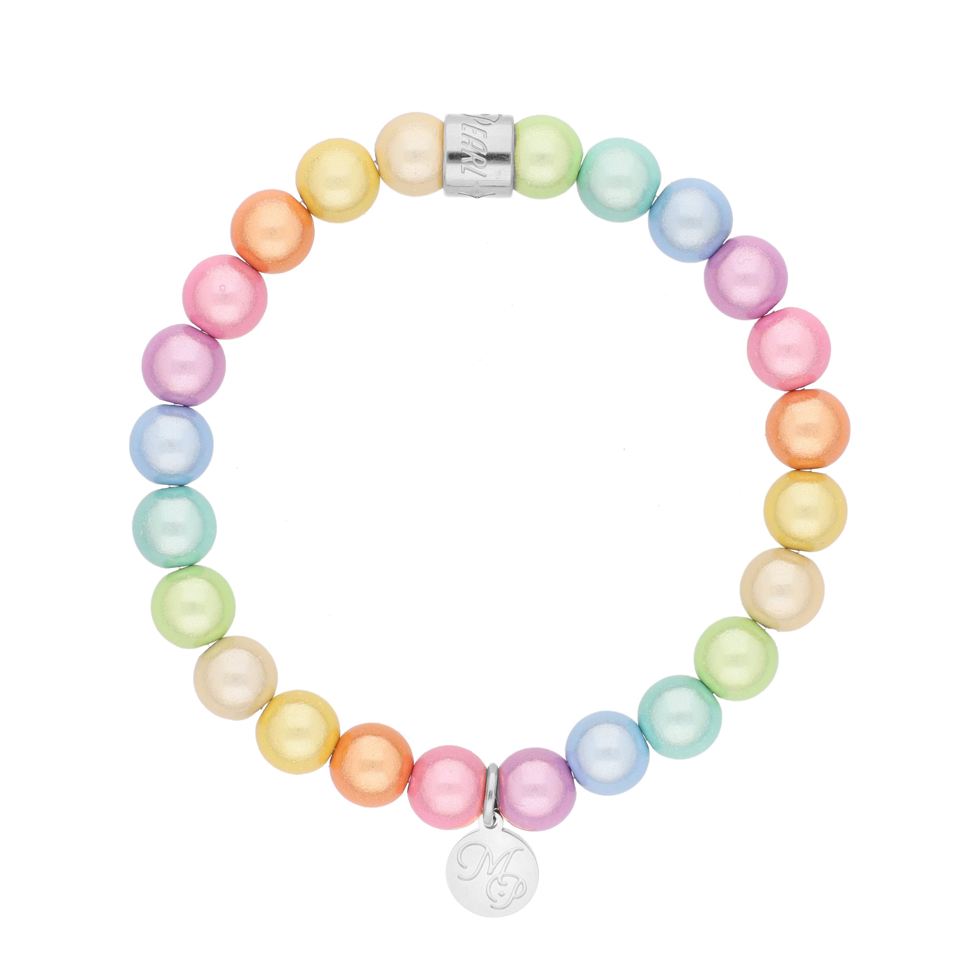 Perlenarmband "Pastell Rainbow"