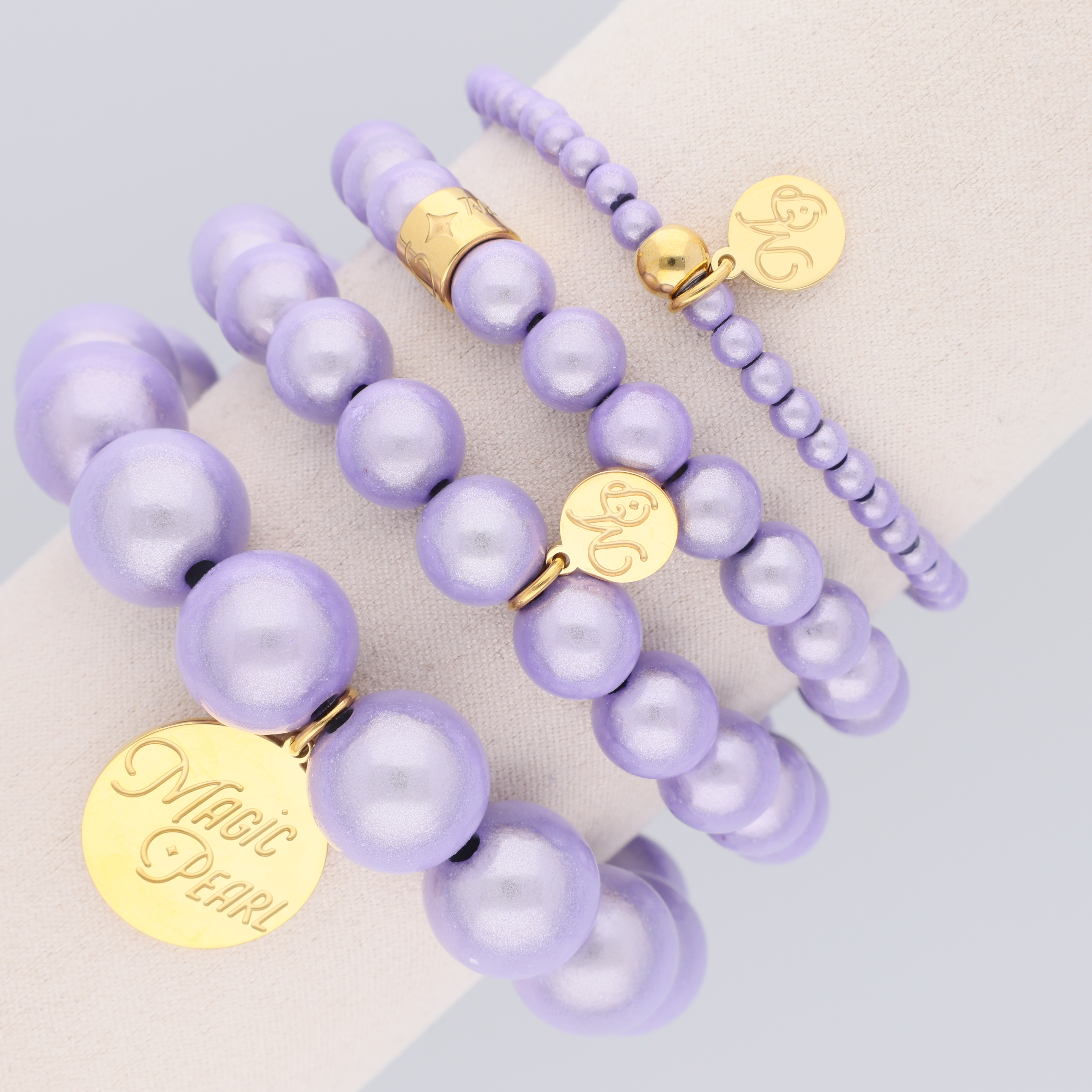 Perlenarmband "Lavendel"