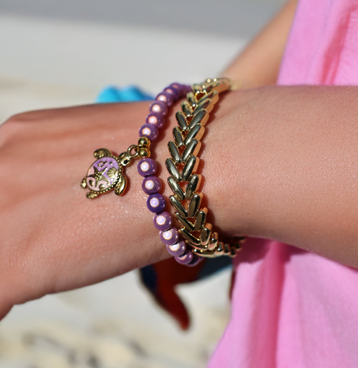 Beach Turtle Perlenarmband