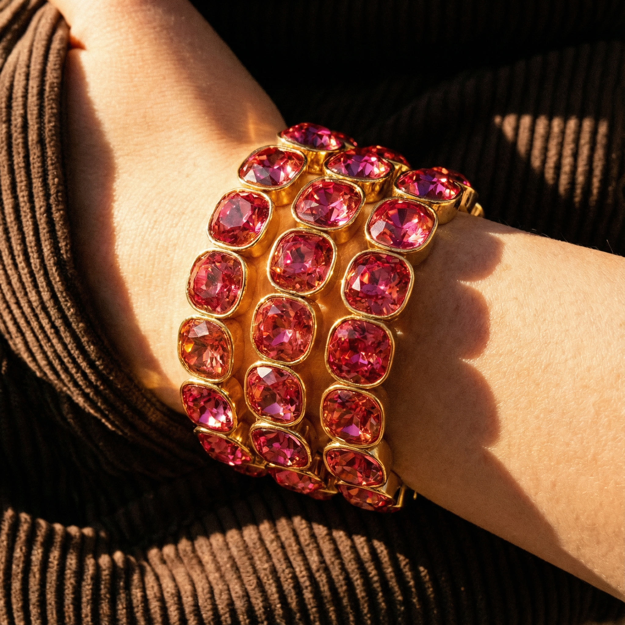 Gemstone Armband - Burgundy