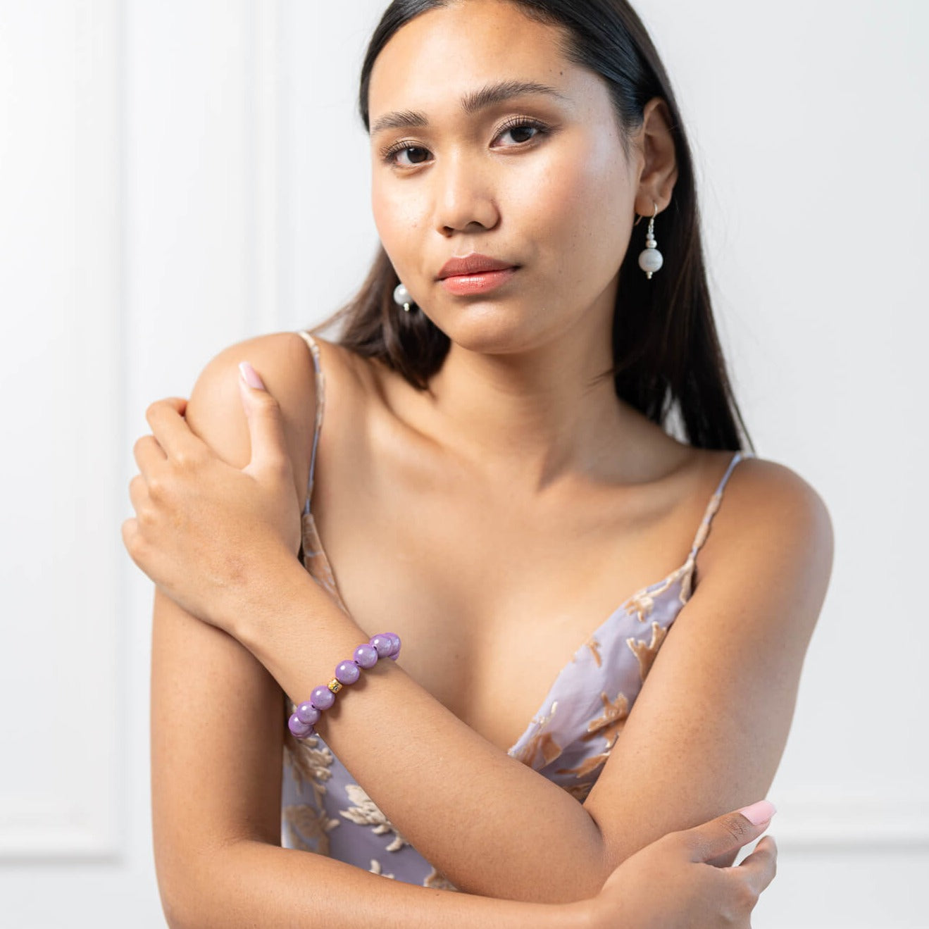 Pearl bracelet lilac