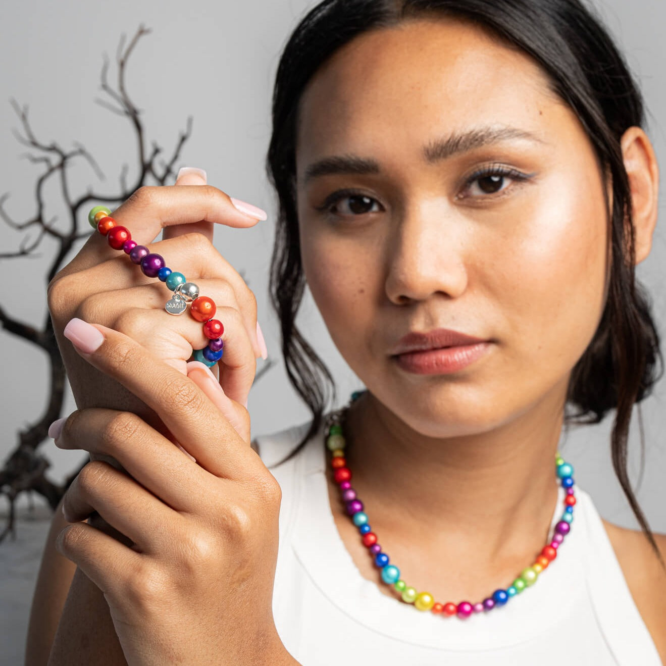 Rainbow Power Bead Bracelet