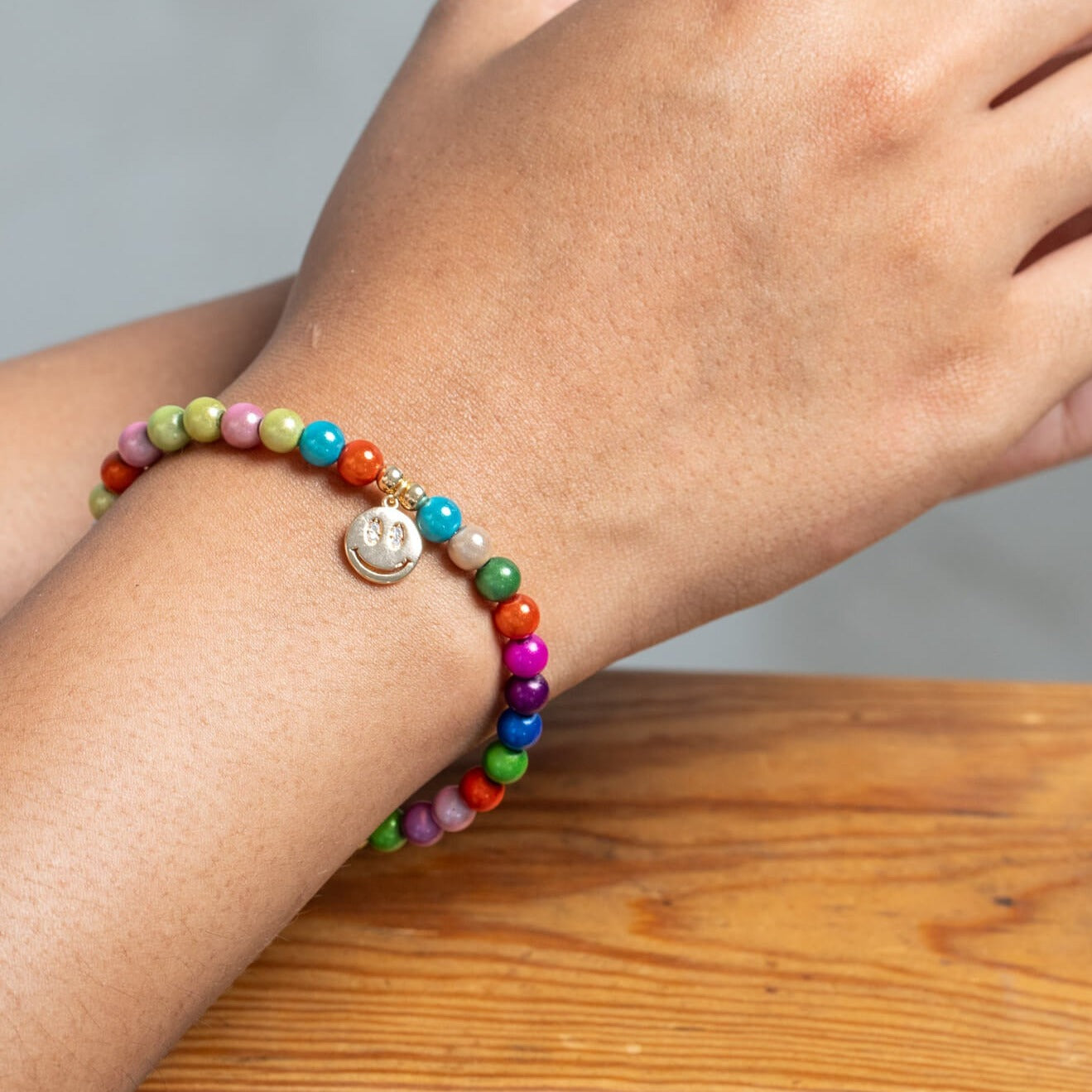 Happy Rainbow Beaded Bracelet