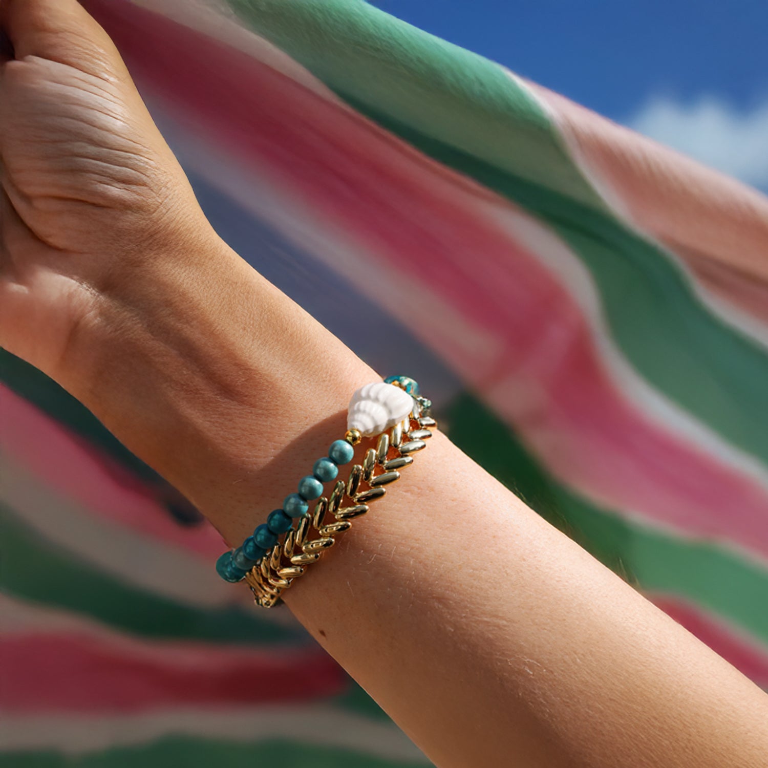 Sea Shell Perlenarmband