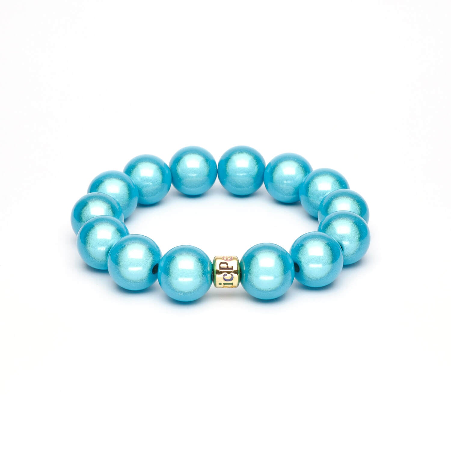 Perlenarmband Aqua