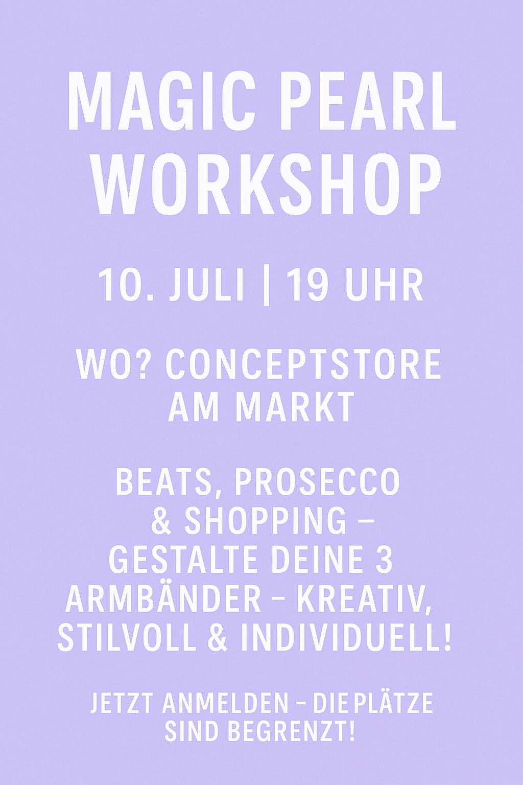 Perlenworkshop am 10.07 im Conceptstore Am Markt in Ludwigsburg