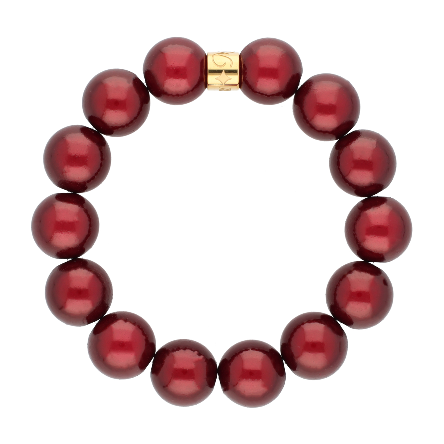 Perlenarmband Burgundy