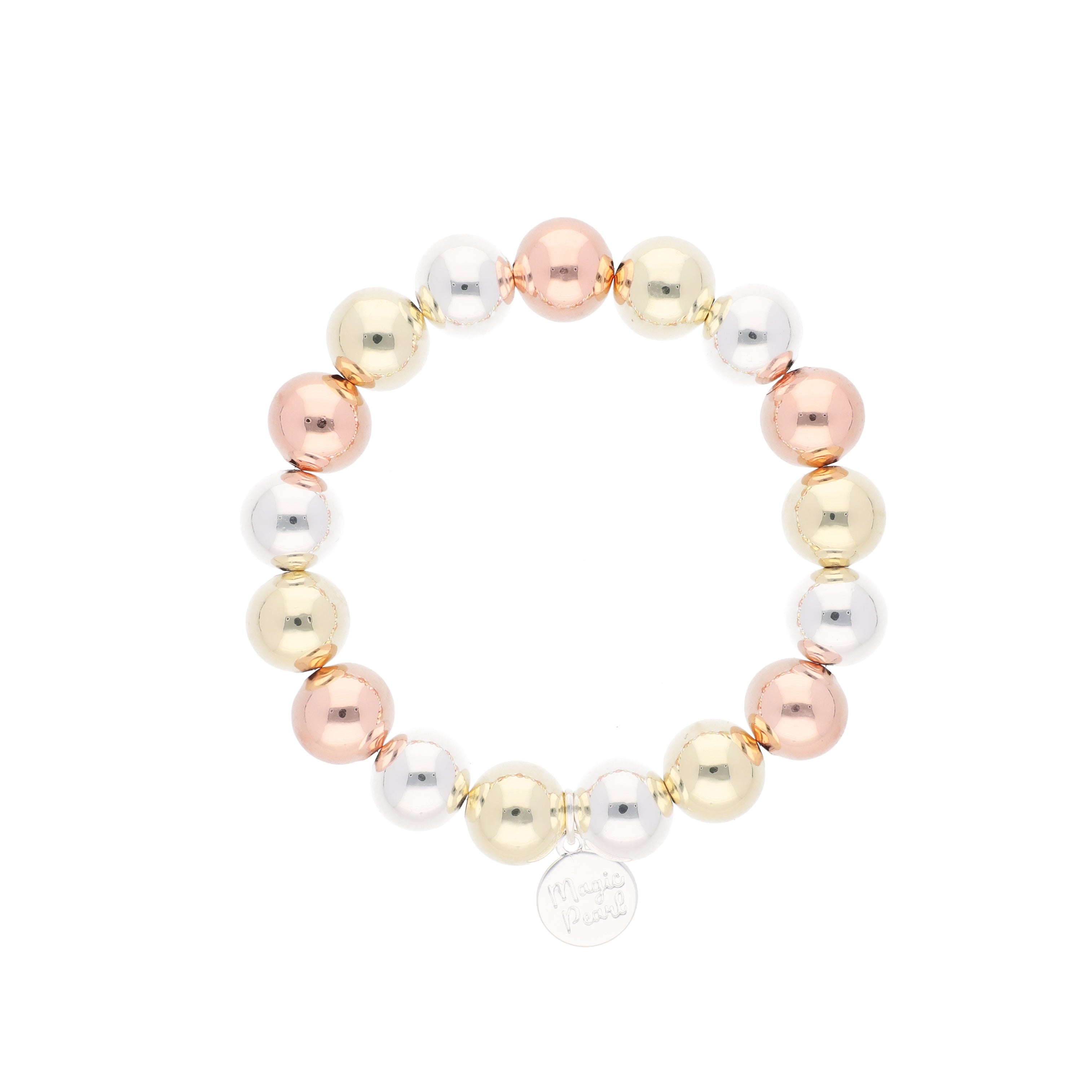 Perlenarmband Chunky Tricolor