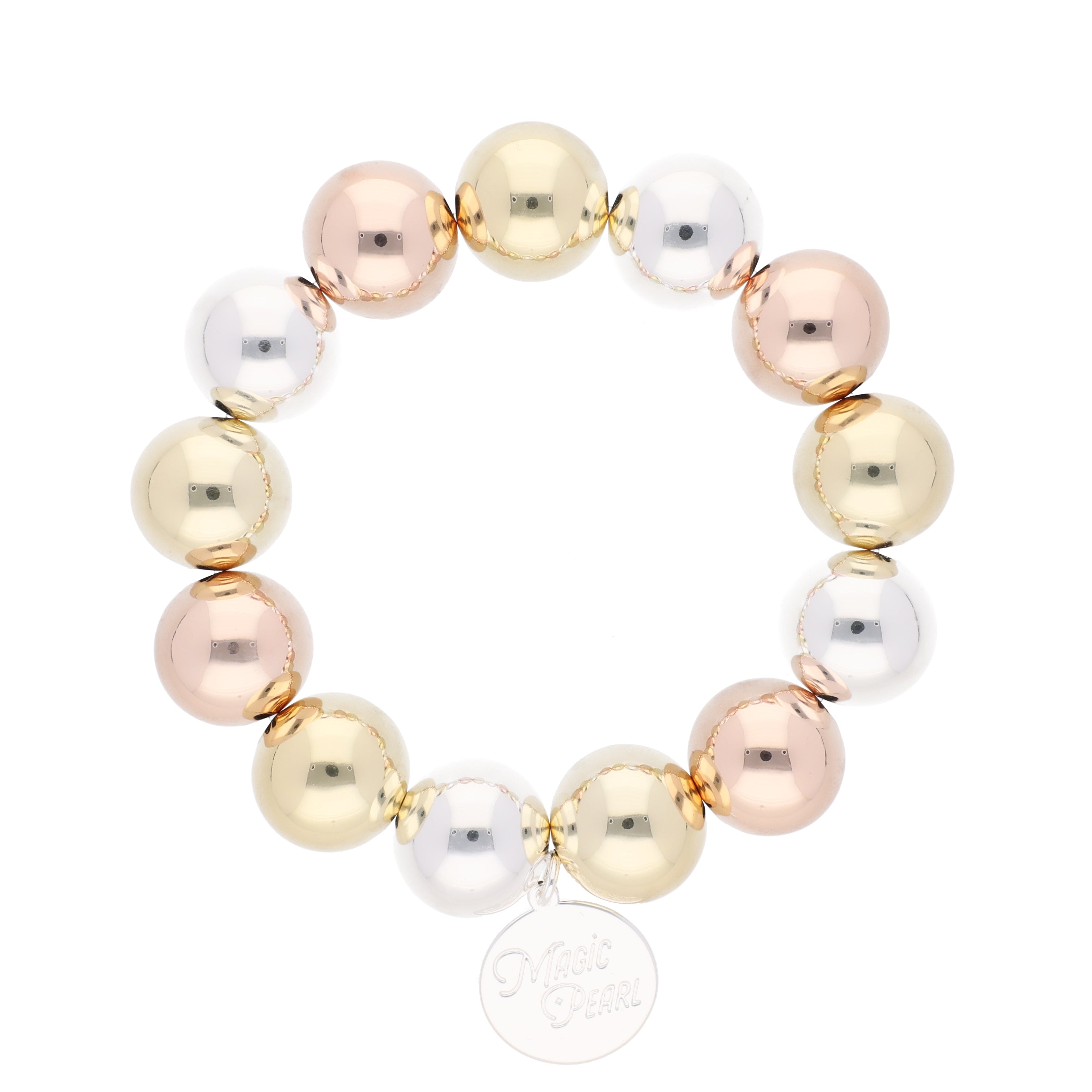 Perlenarmband Chunky Tricolor