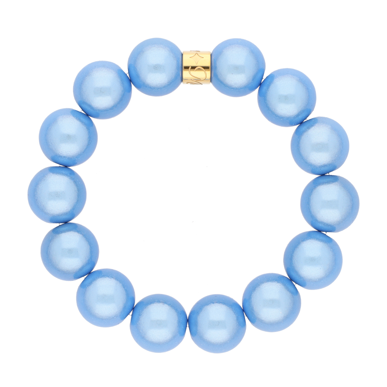Perlenarmband Jeans Blue