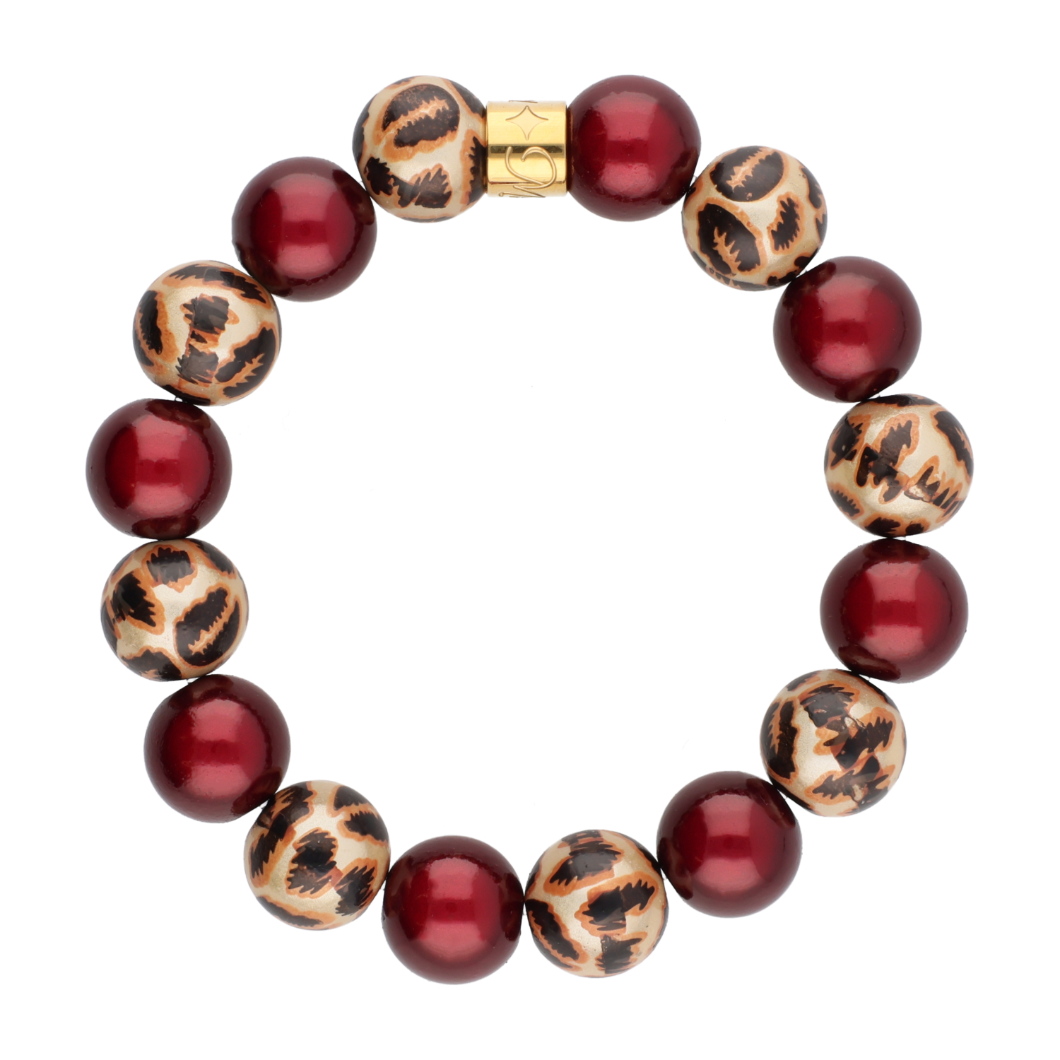 Perlenarmband Wild Magic - Leo Burgundy