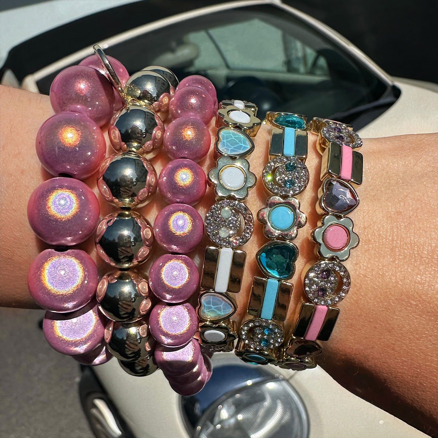 Lucky Gems Armband - Light Blue