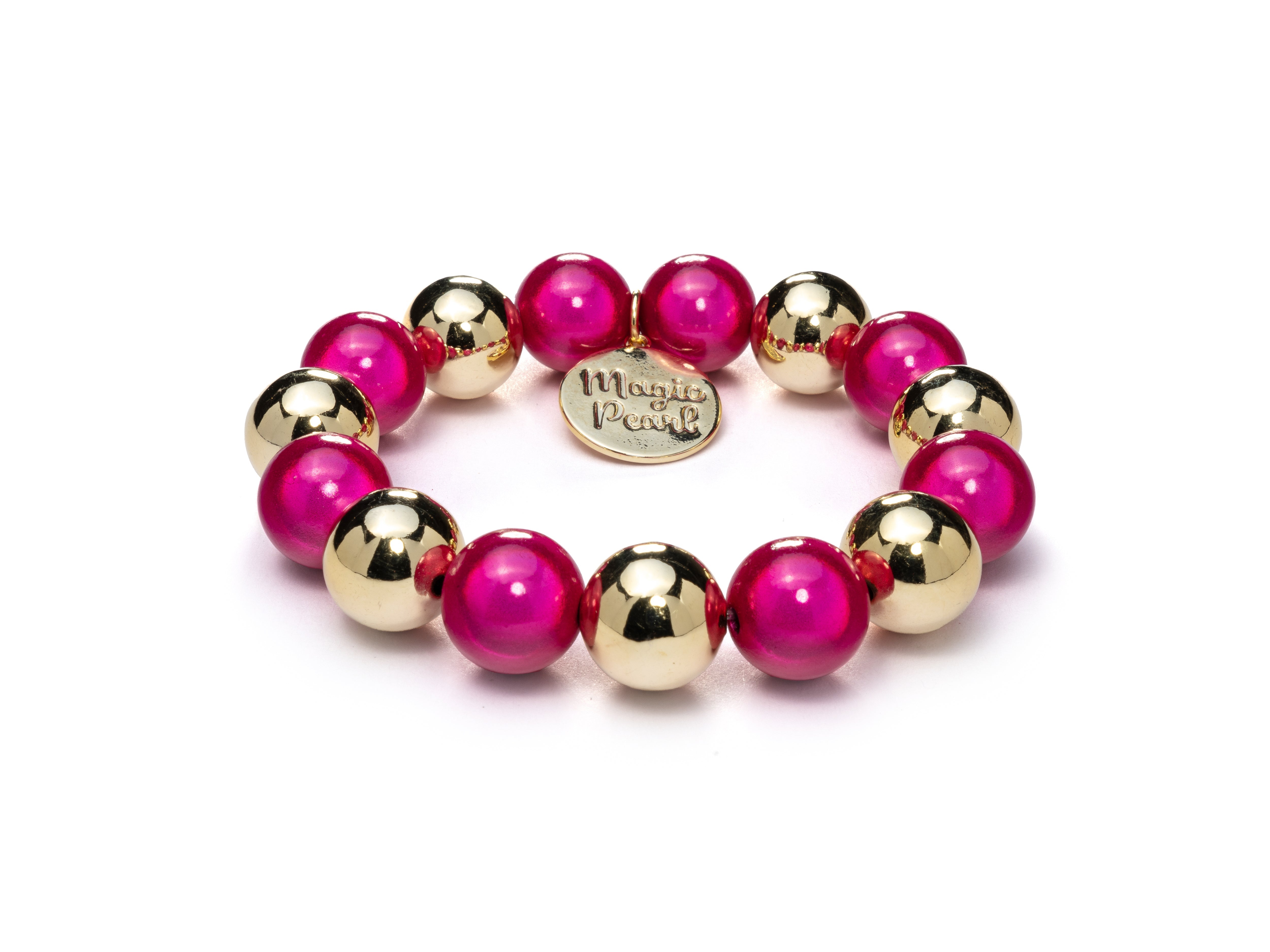 Perlenarmband Golden Selection - Pink