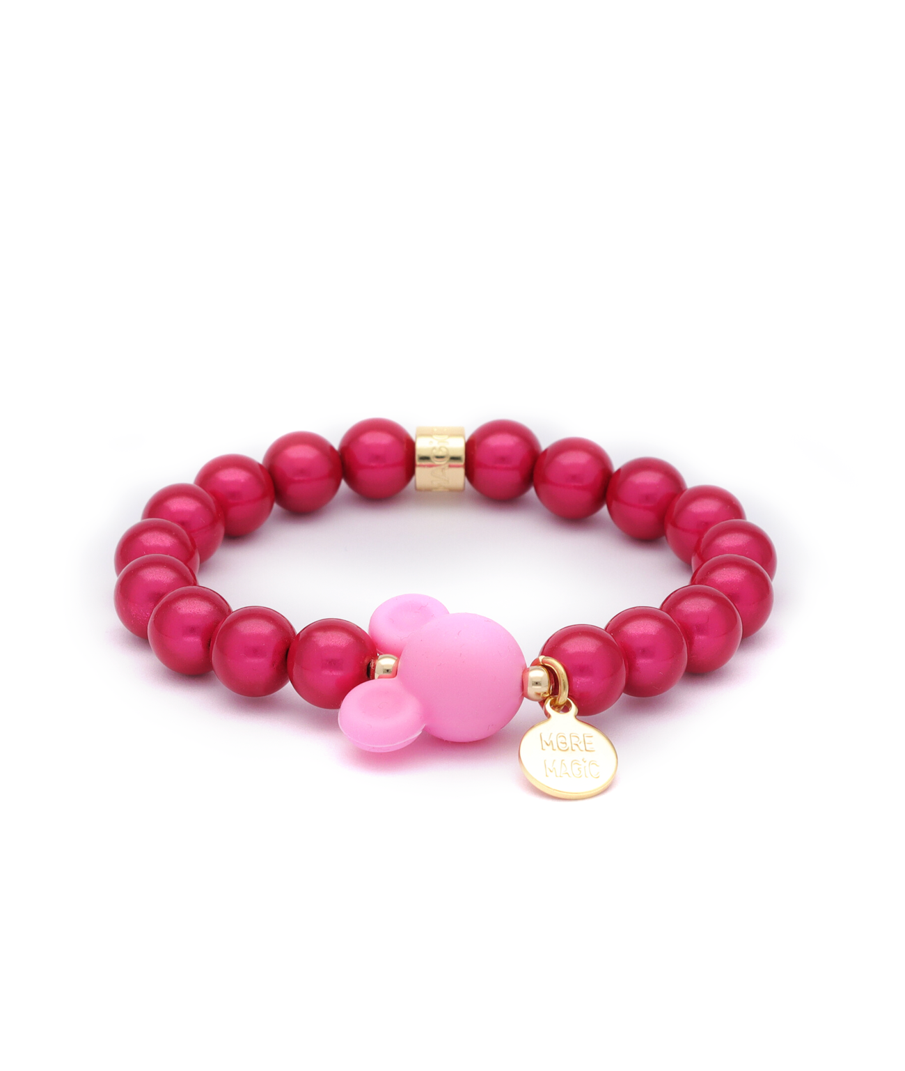 Perlenarmband Hot Pink Maus