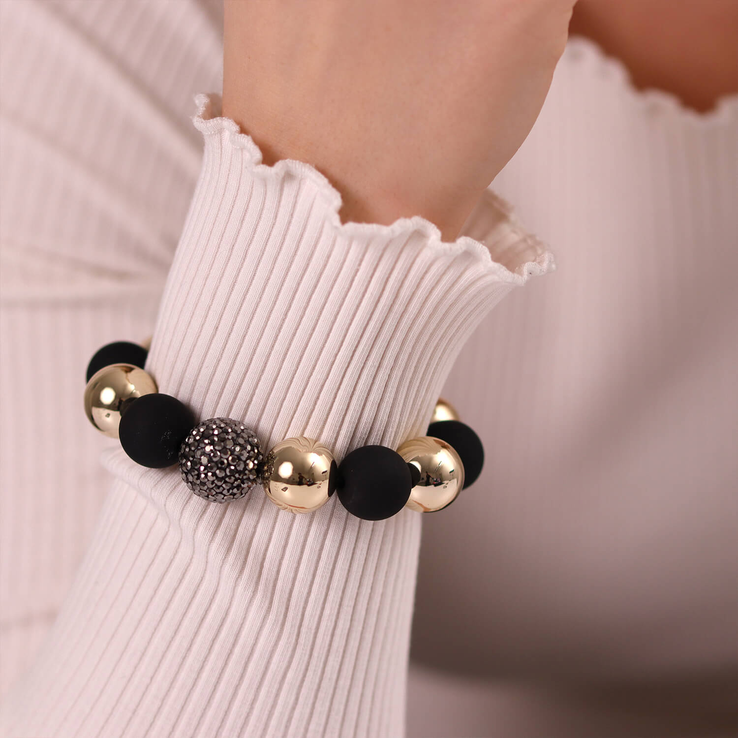 Perlenarmband PoS Black