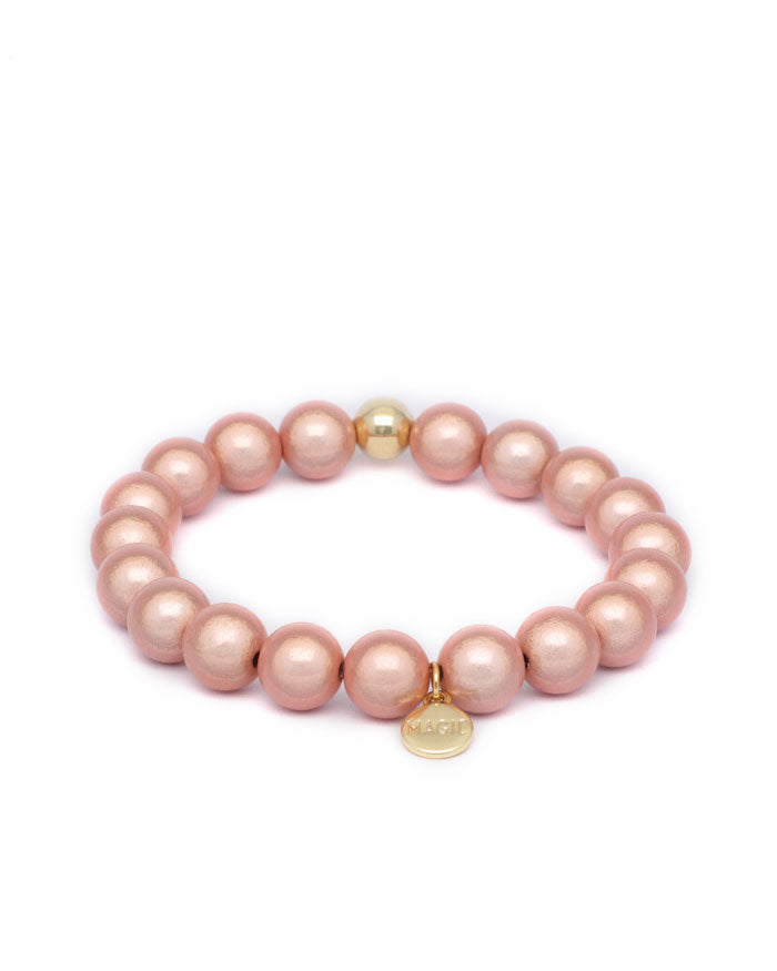 Pearl bracelet champagne rose