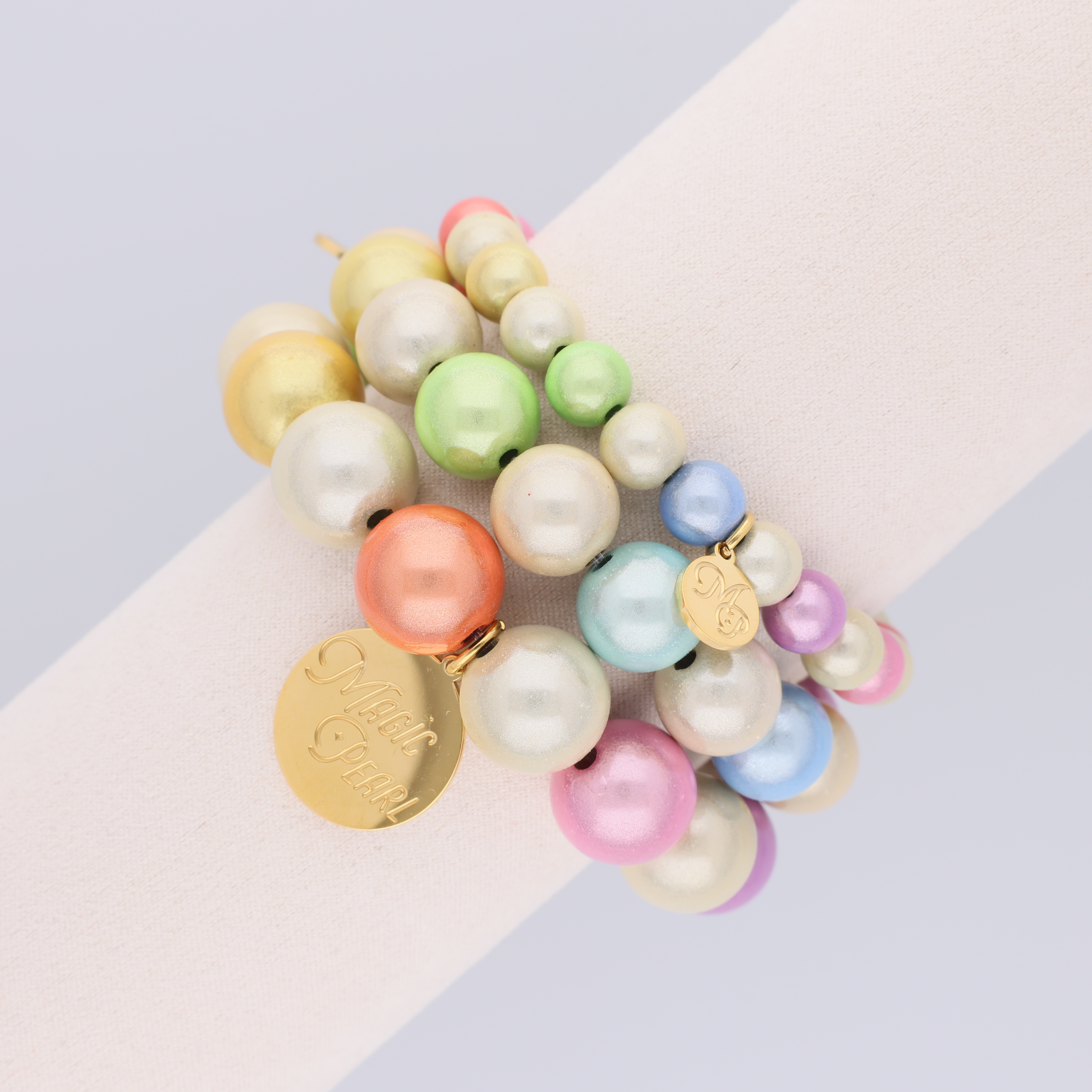 Perlenarmband "Champagner Blossom"