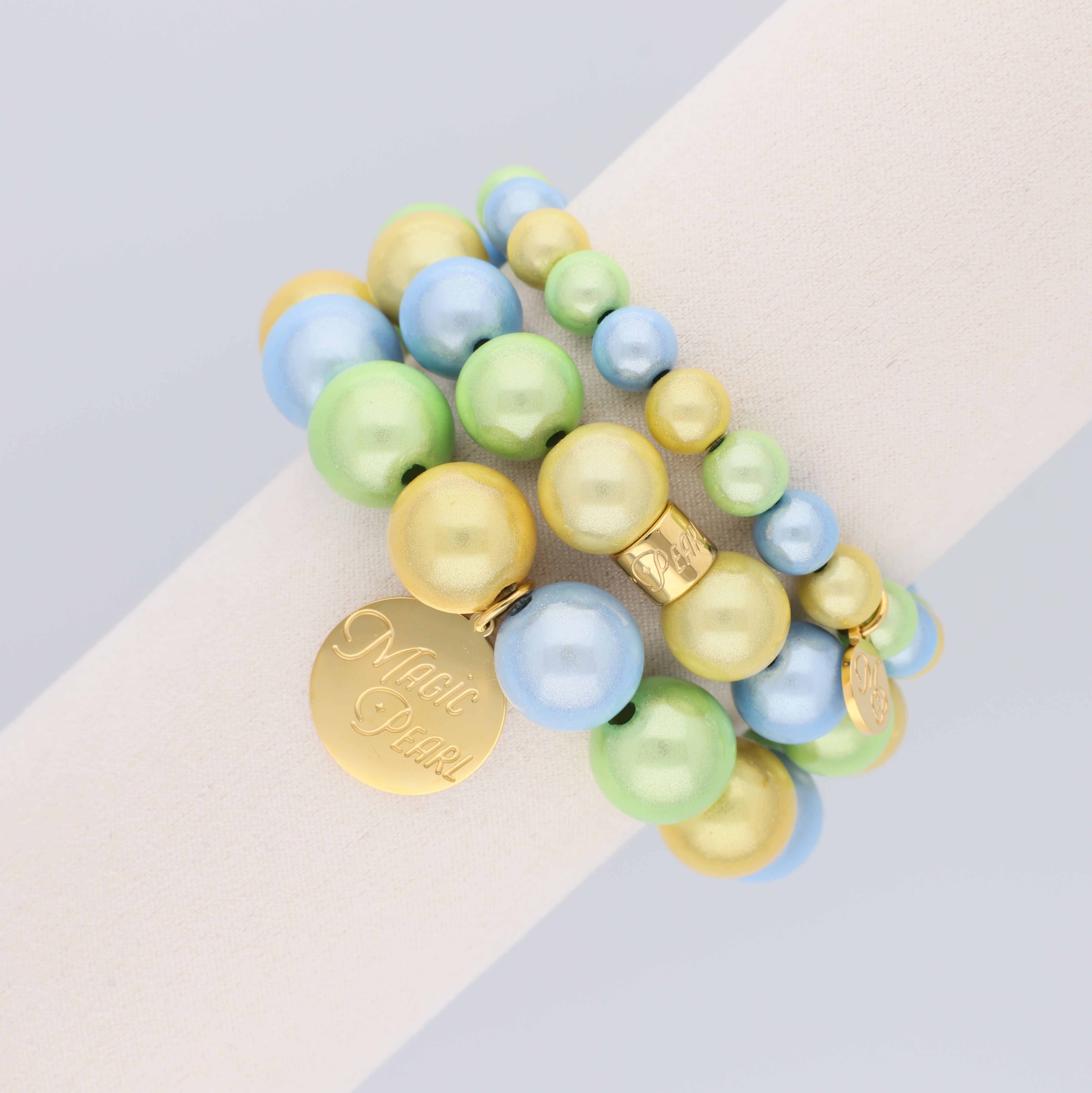 Perlenarmband "Soft Sky"