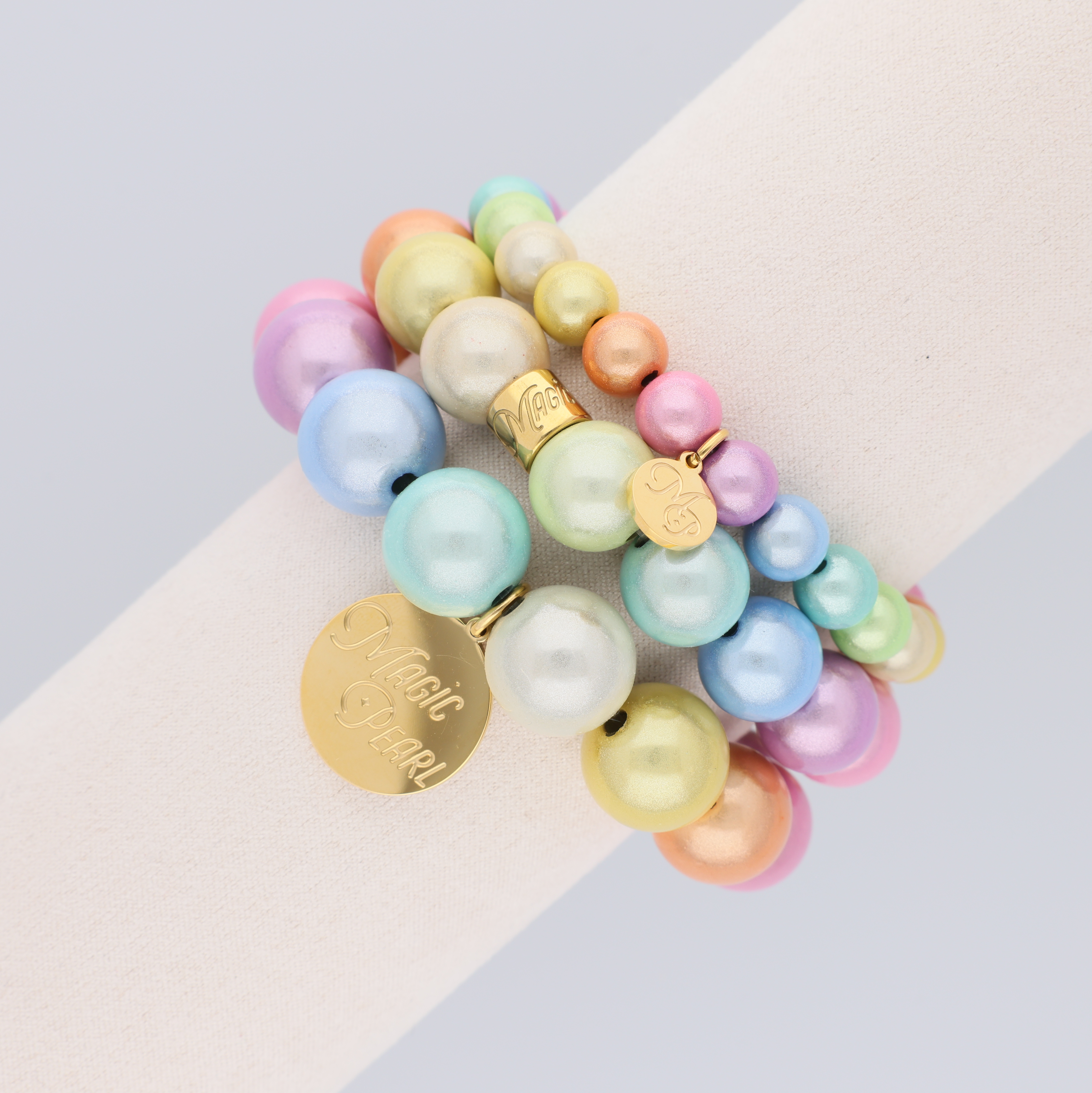 Perlenarmband "Pastell Rainbow"