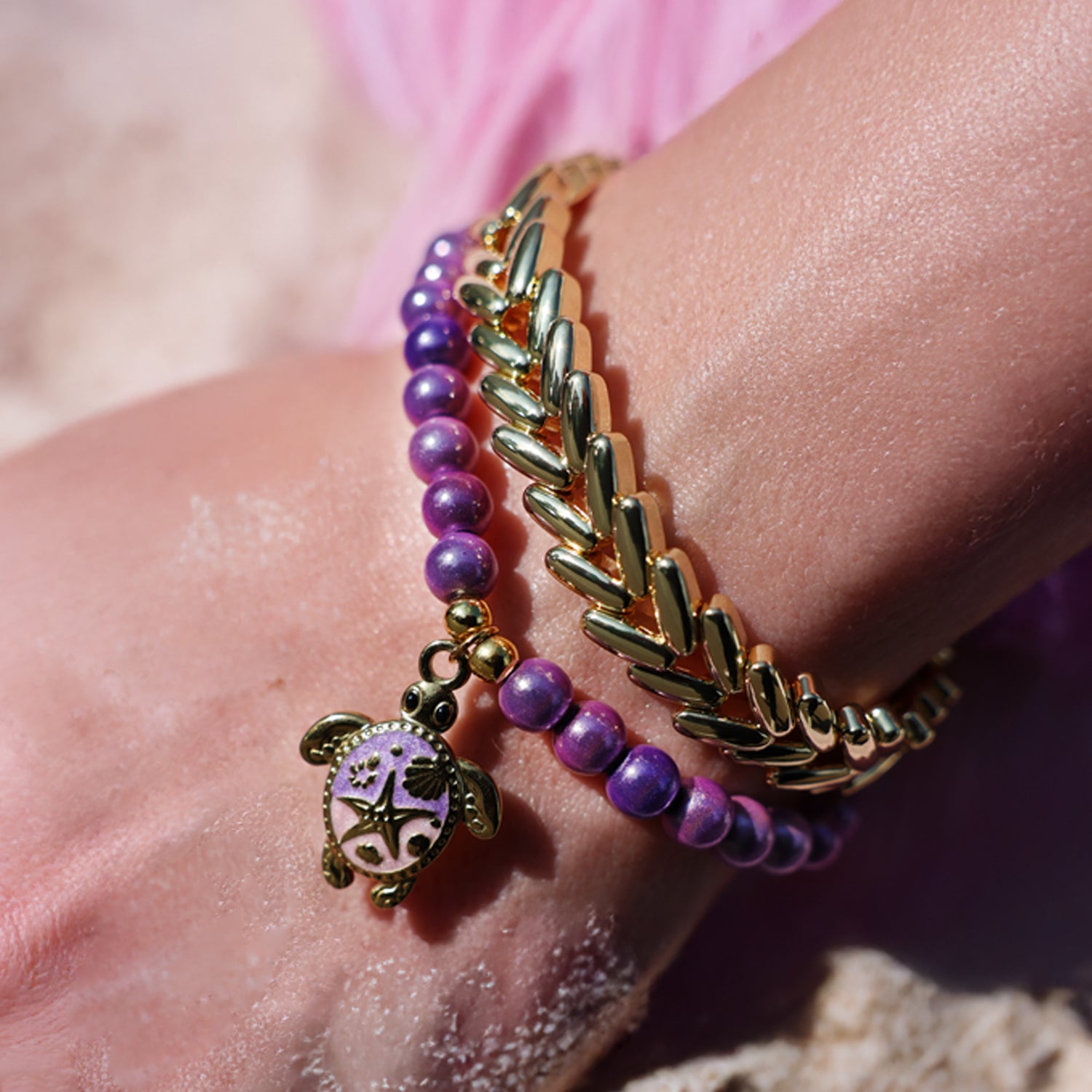 Beach Turtle Perlenarmband