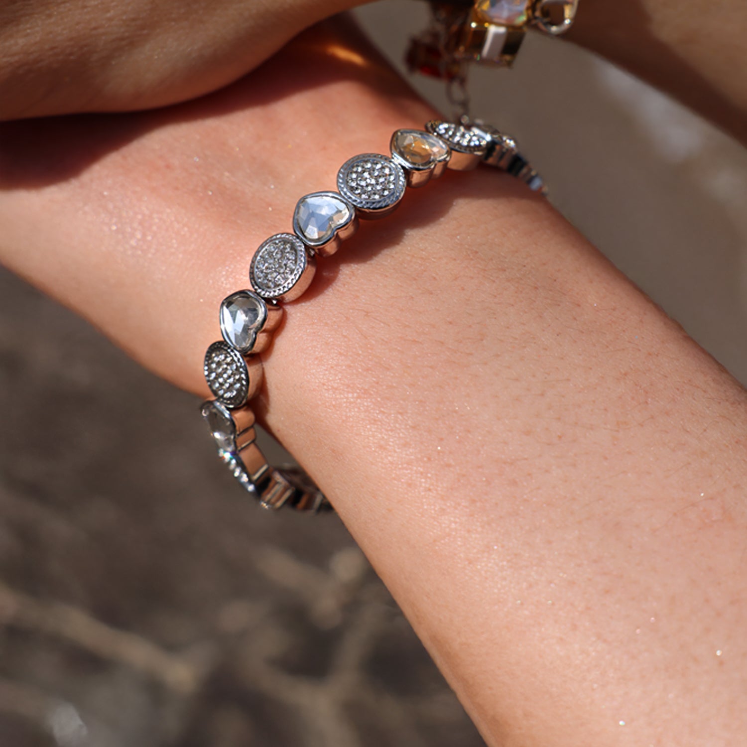 Lovely Gems Armband - Crystal Silver