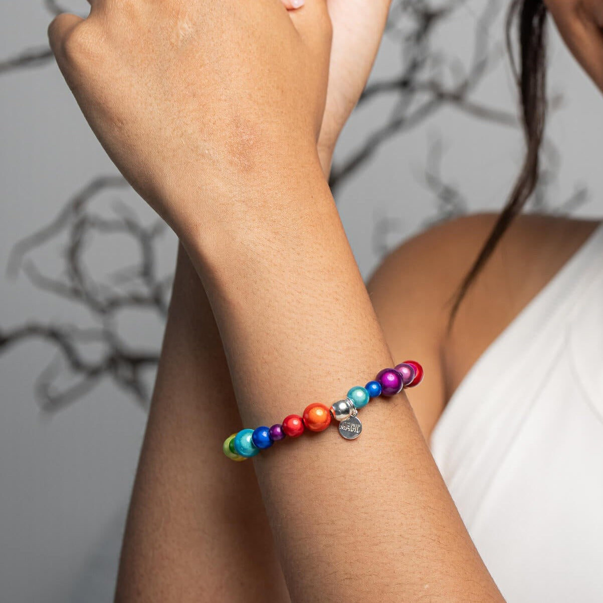 Rainbow Power Bead Bracelet
