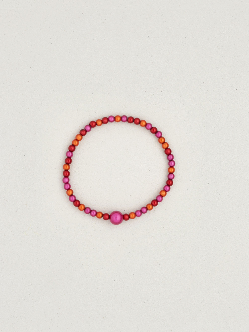 Hot Pink Fun Mini Beaded Bracelet