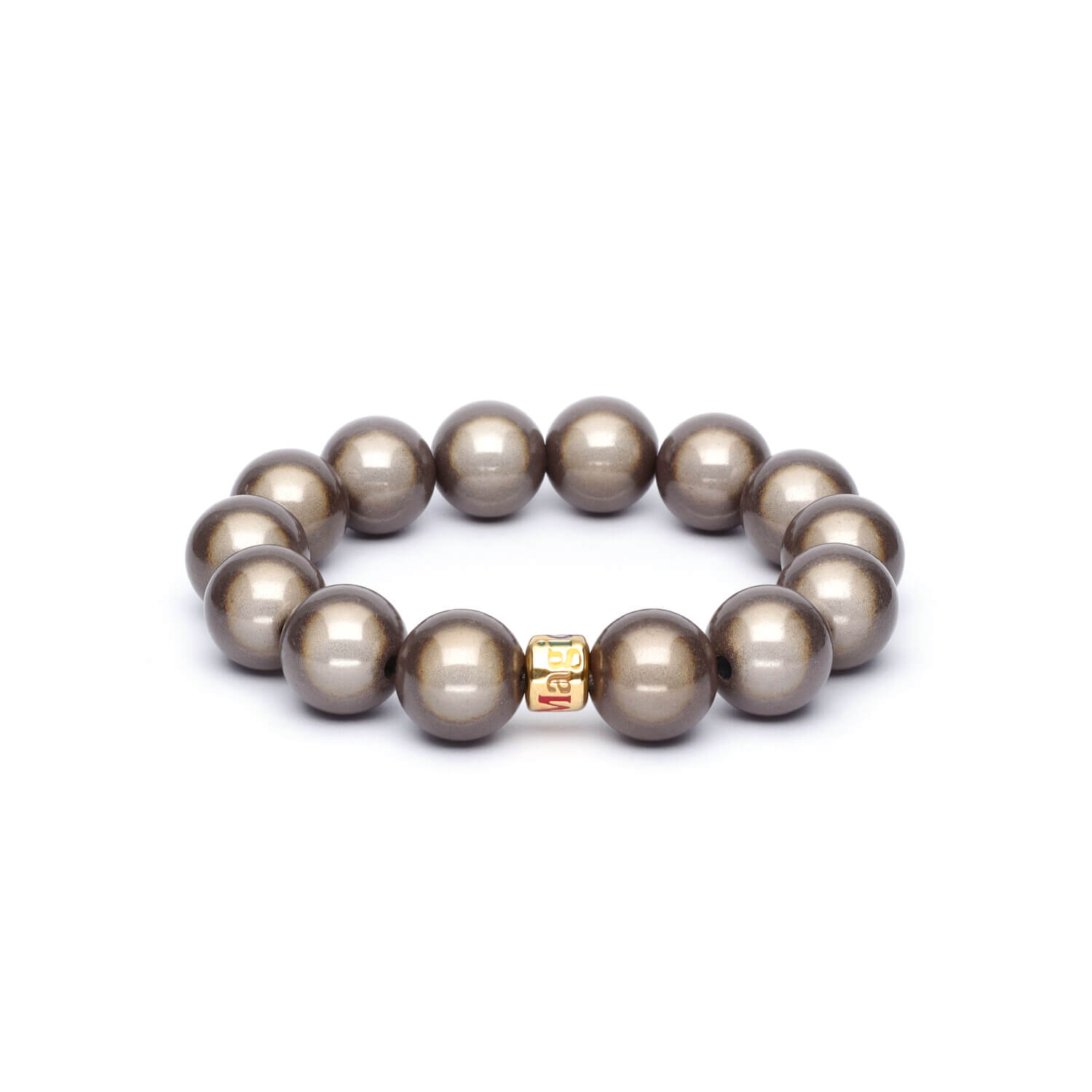 Pearl bracelet taupe